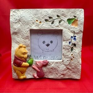 Disney Winnie the Pooh Piglet Friendship 3D Resin Picture Frame Pears 3x3 Photo